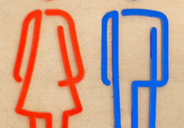 WC-Symbole Mann/Frau als stilisierte Figuren